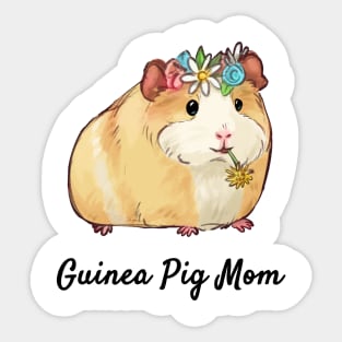Flower Guinea Pig Mom Sticker